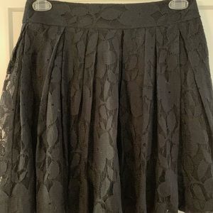 Lace Black A-Line Mini Skirt